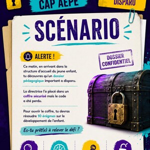 Escape Game AEPE/Révision Examens/ 10 enigmes/PDF à imprimer/ Formation petite enfance