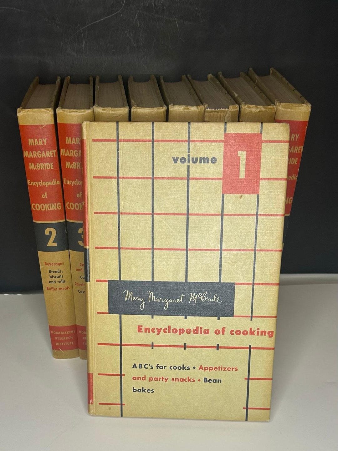 Set of 9 Volumes 1958 Hardback Mary Margaret Mcbride Encyclopedia of ...