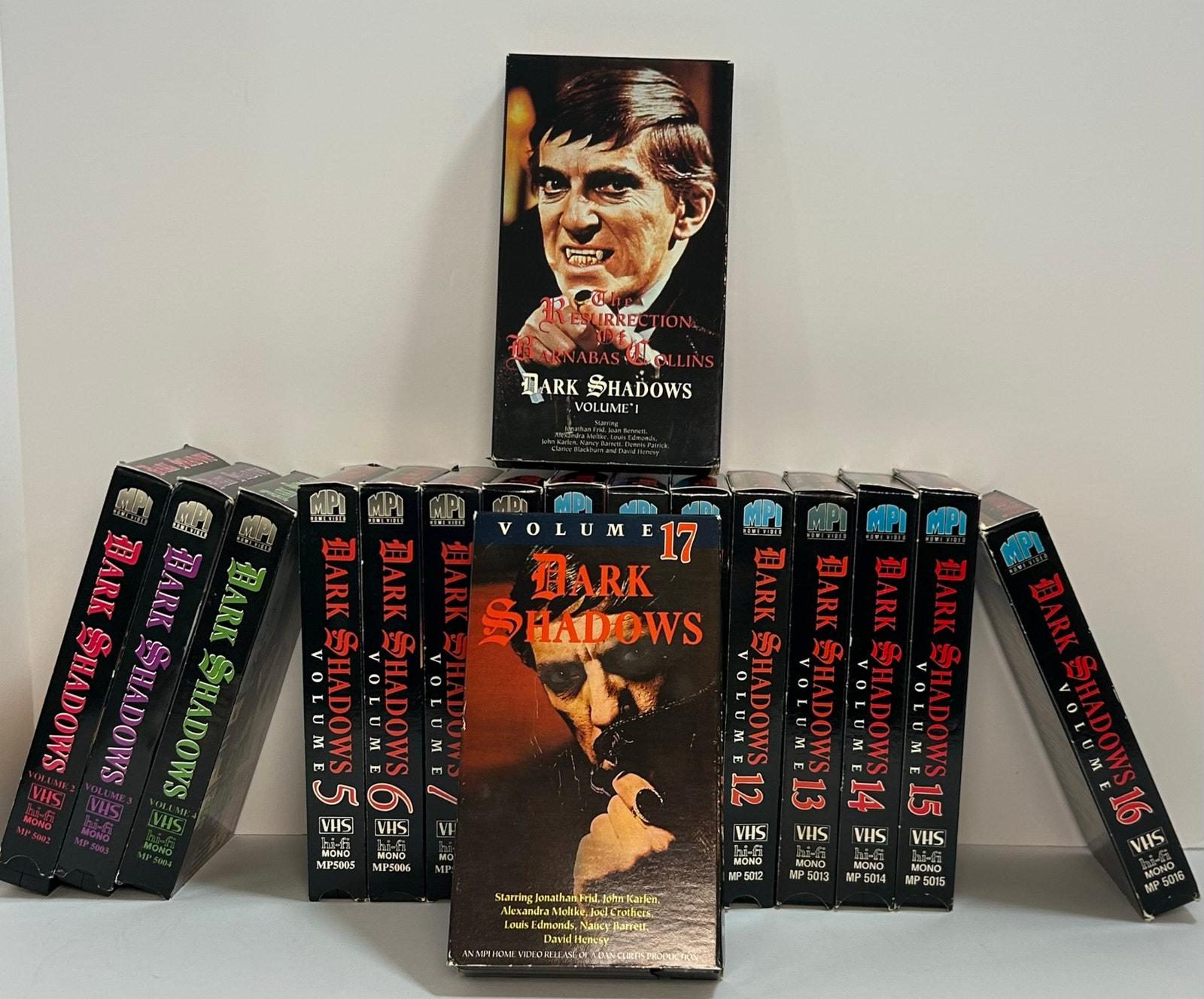 Scarce Vintage Dark Shadows VHS Lot Vols 1-17 Barnabas 