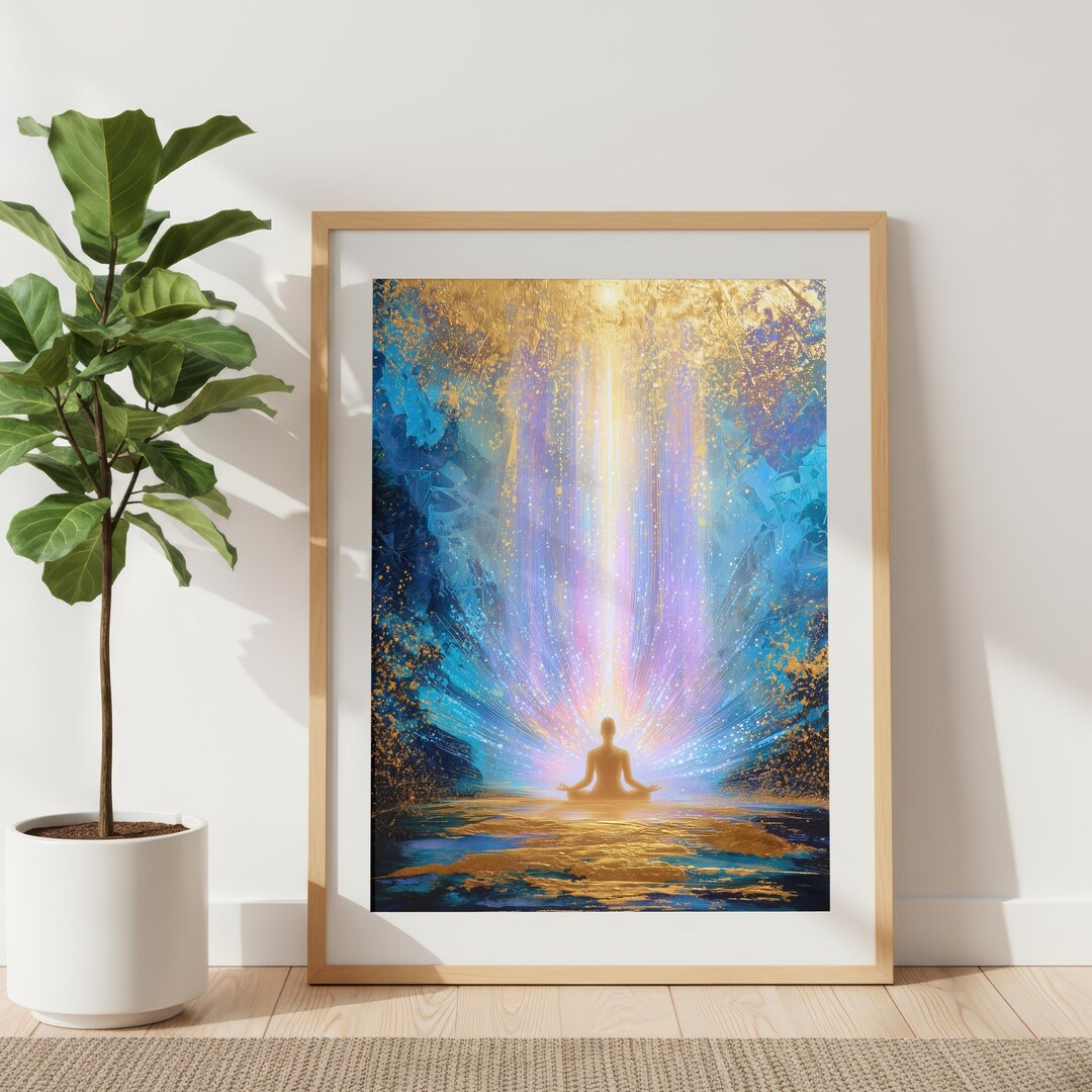 Spiritual Wall Art - Printable Decor, Abstract Yoga Poster | Digital ...