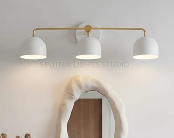 Aplique de cúpula de latón MCM / Lámpara de tocador de baño / Lámpara moderna para espejo