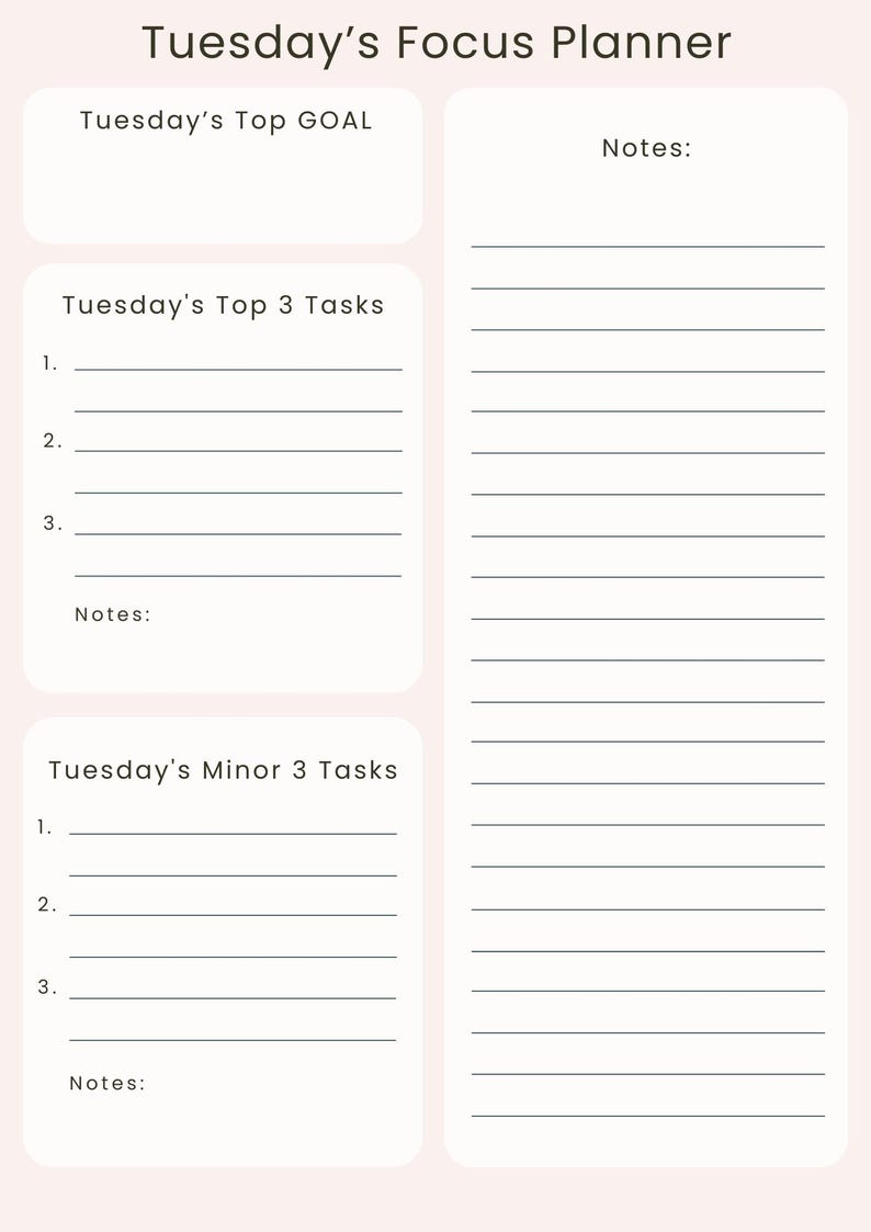 A4 Focus Planner Bundle | Daily, Weekly, Monthly, Quarterly & Yearly ...