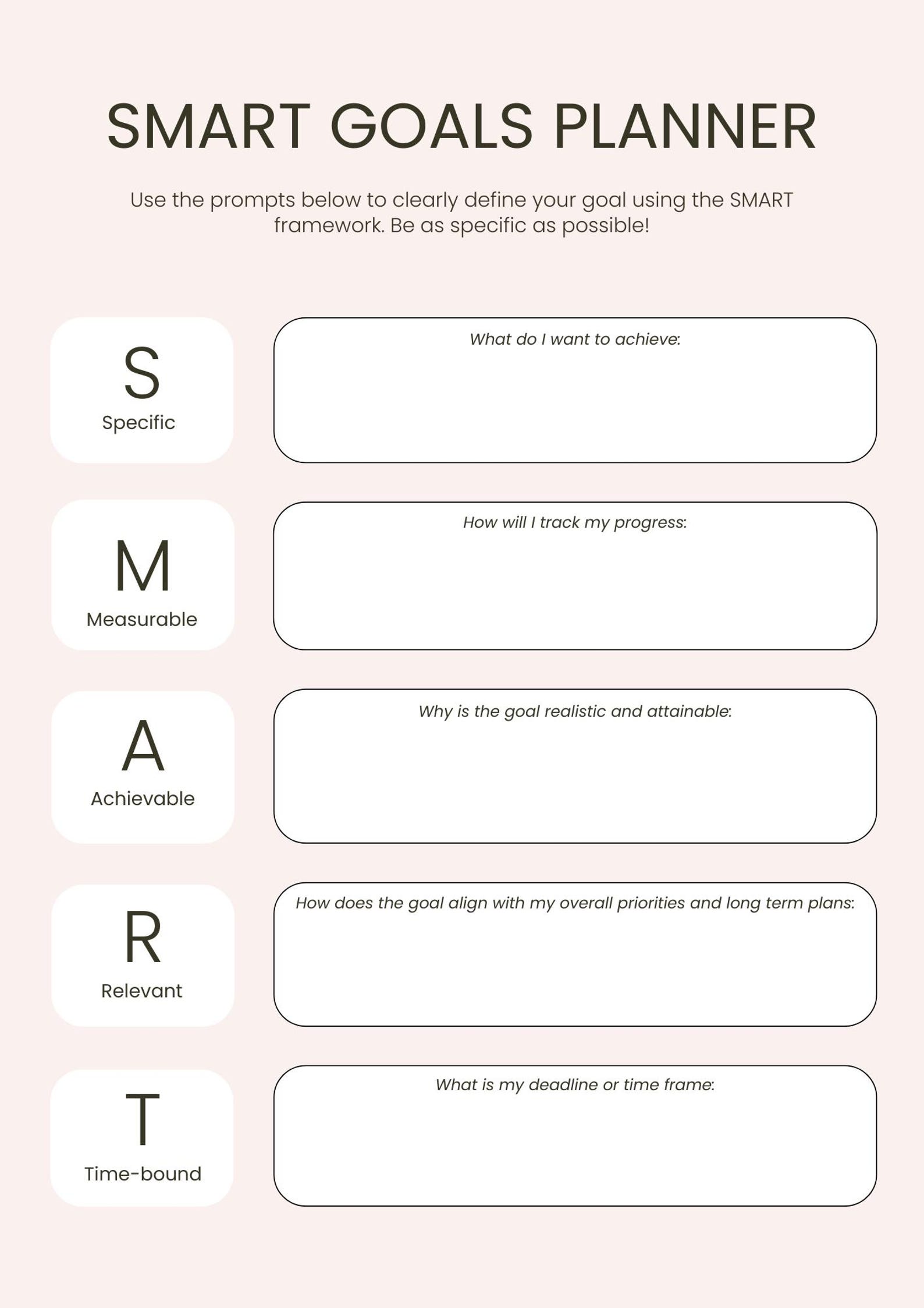 Smart Goals Flyer.pdf SMART Goals Planner Printable | A4 Goal‑setting Templates ...
