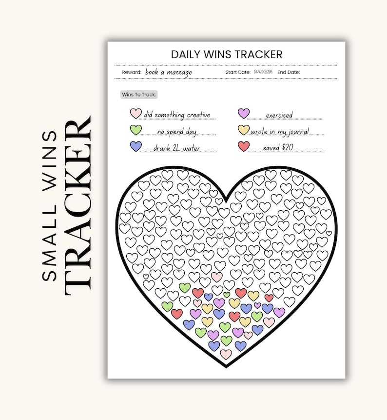 Wins Checklist.pdf Small Wins Tracker | Daily Motivation & Mindfulness Tracker | Printable ...