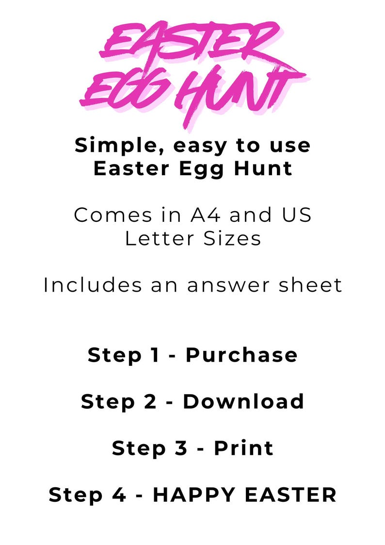Easter Egg Hunt Clues Printable for Kids | Indoor Scavenger Hunt Game ...