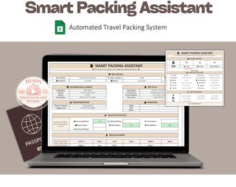 Smart Excel Packing List Tool | Automated Travel Planner (Instant Download)