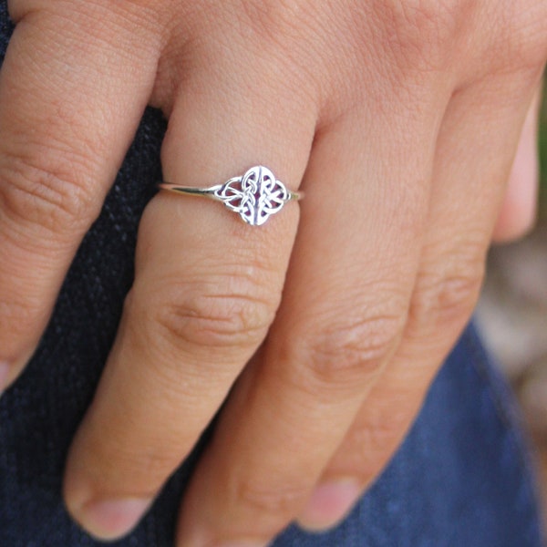 Dainty Handmade Sterling Silver Celtic Knot Ring