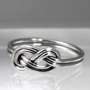 Sterling silver ring, Infinity ring, double infinity ring, silver knot ring, women, eco friendly, handmade ring, gift, Valentines Gift