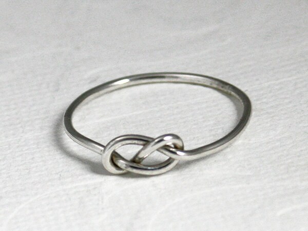 Sterling Silver Infinity Knot Ring, Handmade Boho Jewelry - Etsy