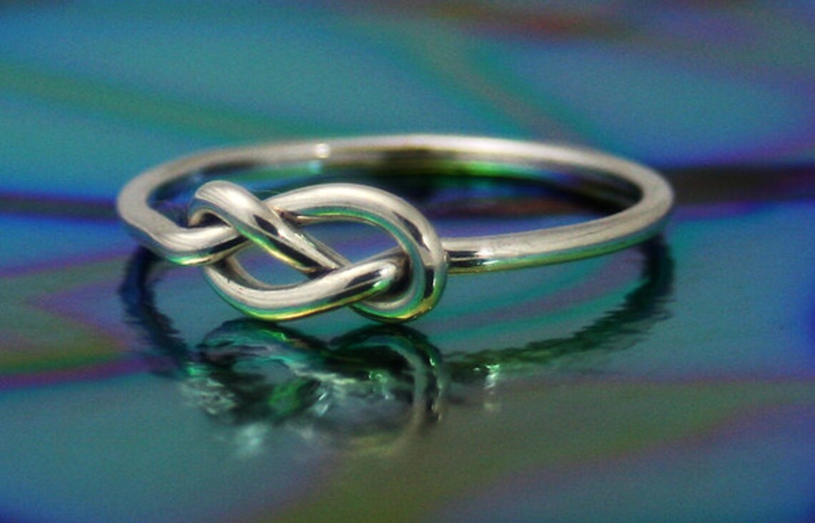 Sterling Silver Infinity Knot Ring, Handmade Boho Jewelry - Etsy