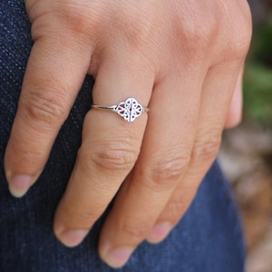 Celtic knot ring, sterling silver ring, silver celtic ring, dainty Celtic ring, gifts for her, handmade Celtic ring, Valentines gift