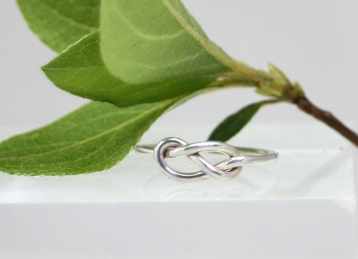 Sterling Silver Infinity Knot Ring, Handmade Boho Jewelry - Etsy