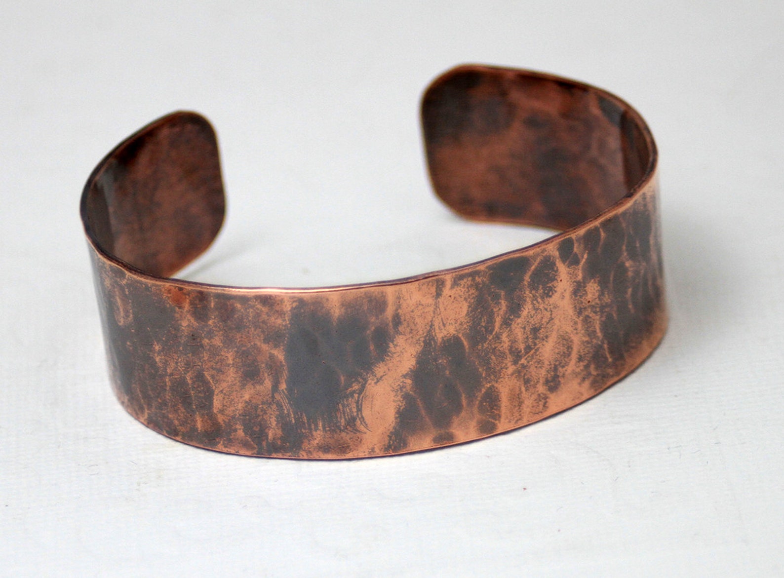Copper Cuff Hammered Copper Cuff Men Women Unisex Eco Etsy