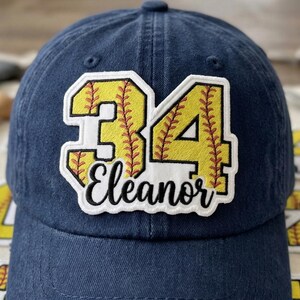 Custom Softball Patch – Personalized Team Jersey Name & Number Embroidered Badge