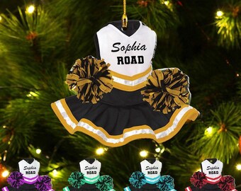Personalized Cheerleader Ornament, Custom Xmas Gift