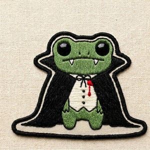 Frog Wizard Patch – Embroidered Iron On Applique/Frog Embroidered Applique for Clothes Hats Backpack Gifts