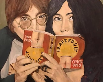 ジョン・レノンとオノ・ヨーコのビンテージポスター ダブル