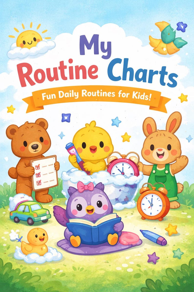 HEALTHY DAILY HABITS | My Routine Charts for Kids - Etsy