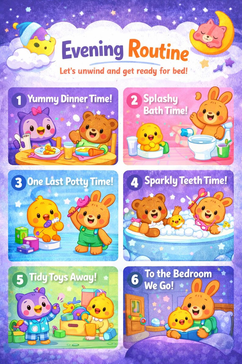 HEALTHY DAILY HABITS | My Routine Charts for Kids - Etsy
