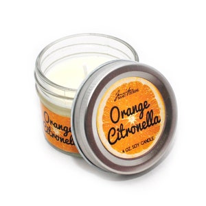 Orange Citronella Kerze