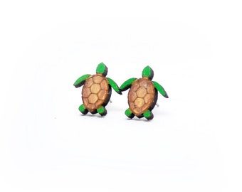 ウミガメのイヤリング