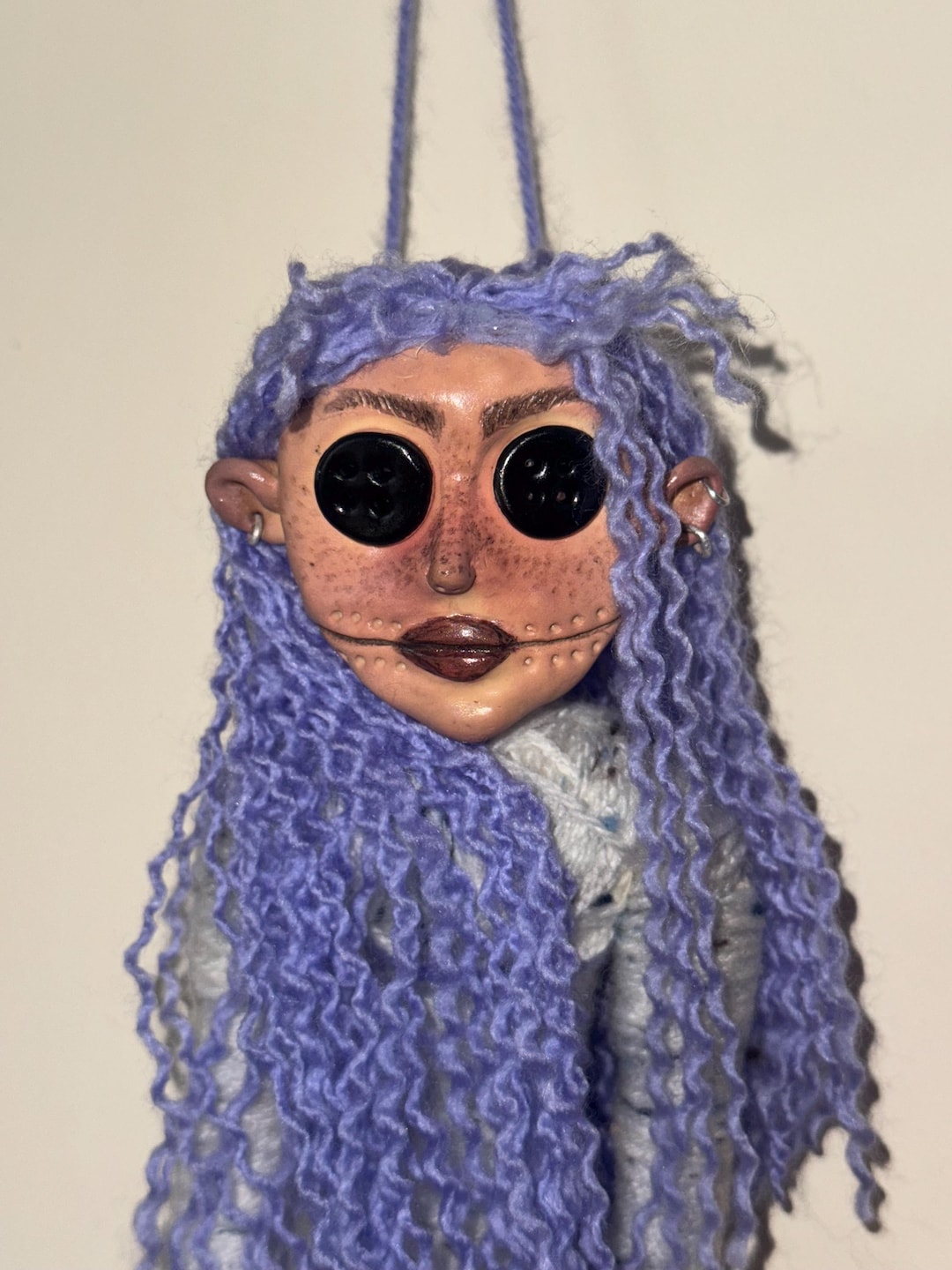 Custom Coraline Style Doll Fully Maneuverable Wire and Twine Body With
