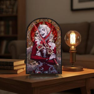 Orin den röda solfångaren ljusstake, Baldurs Gate 3 skurkdekor, utvald av Bhaal bokhörna, Dark Urge Gamer-gåva, BG3 Shapeshifter-konst