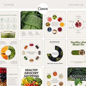 Nutrition Instagram Templates + Meal Planners for Dietitians, Wellness Brands | Canva IG Templates