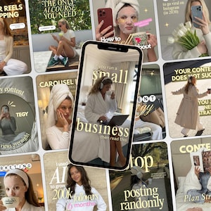 Social Media Manager Bundle Canva | Instagram Posts & Carousels | Marketing Content Kit