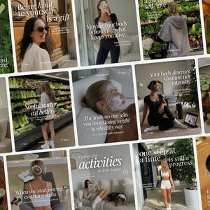 Wellness Coach Instagram Templates | Health Coach Social Media Kit (Canva)