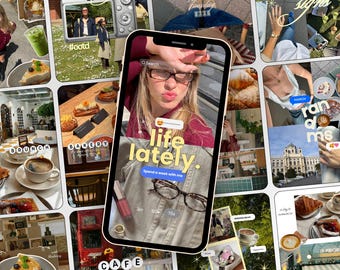 Aesthetic Lifestyle Carousel Templates | Instagram Seamless Carousel | Content Creator Template | Editable Canva Posts