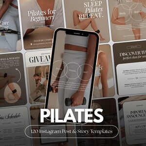 Pilates Instagram Templates for Coaches & Studios | Pilates Workout, Education, Promo Canva