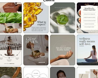 Plantillas de Instagram para coaches de bienestar para marcas de salud y estilo de vida / Plantillas de Instagram de Canva