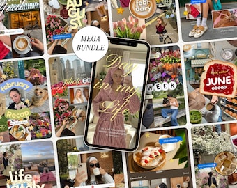 Aesthetic Instagram Carousel Mega Bundle Canva | Social Media Content Creator Kit