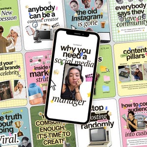 Mallar för sociala medier för Instagram, Canva | Kit för marknadsföringsinnehåll | Redigerbara Instagram-inlägg