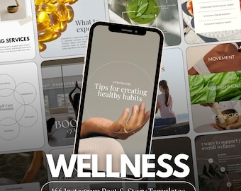 Plantillas de Instagram para coaches de bienestar para marcas de salud y estilo de vida / Plantillas de Instagram de Canva