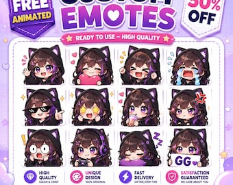 Custom Twitch Emotes from Photo | Personalized Chibi Twitch Emotes | Discord Emotes | VTuber Emotes | Streamer Emote Pack