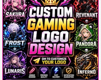 Custom Gaming Logo Design | Esports Logo | Twitch Logo | YouTube Gaming Logo | Vtuber Logo | Streamer Branding