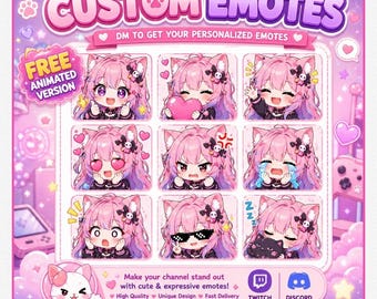 Custom Twitch Emotes from Your Character, Custom Twitch Emotes from Your Character, VTuber, PNGTuber | Animated Emotes