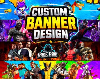 Custom Gaming Banner Design | YouTube, Twitch, Discord Header | Streamer Channel Art | Esports Graphics