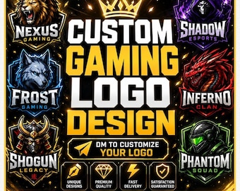 VTuber Logo Design, Twitch Logo, Gaming Logo, Anime Mascot Logo, Esports Team Logo, Streamer Branding Package