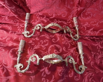 Beautiful Hinged Silver Candle Holders