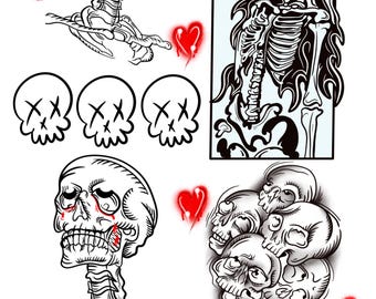 Skull flash poster (can be printed A3/4/5 glossed or matte