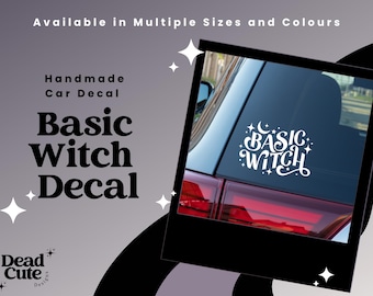 Witchy Vinyl Decal | Basic Witch Sticker | Celestial Car Decal