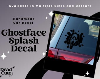 Ghostface Splash Vinyl Decal | Horror Car Sticker | Slasher Movie Window Decal