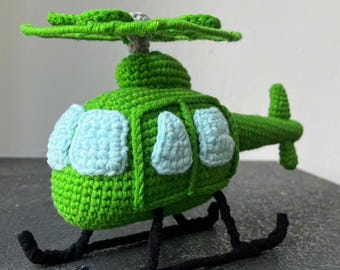 Patron au crochet Amigurumi hélicoptère, cadeau fait main hélicoptère, cadeau unique pour garçon, fille, cadeau jouet hélicoptère pour enfant Patron au crochet PDF