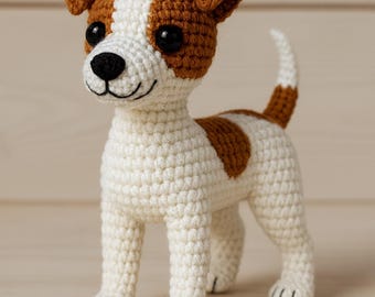 Modèle au crochet Jack Russell Terrier : jouet amigurumi pour chien (Modèle PDF)