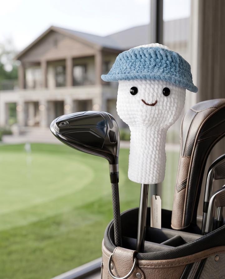 30 Golf Club Cover Crochet Patterns for Handmade Headcovers with Personality 17 Funny Amigurumi Golf Headcover Pattern
