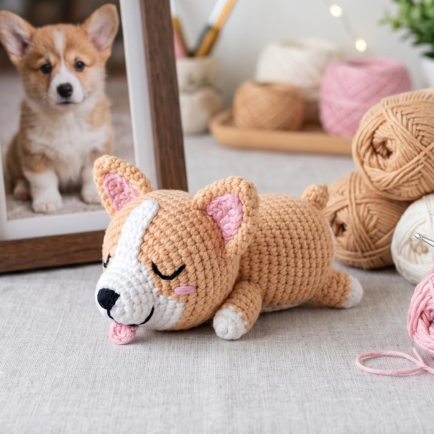 Sleeping Corgi Amigurumi Pattern