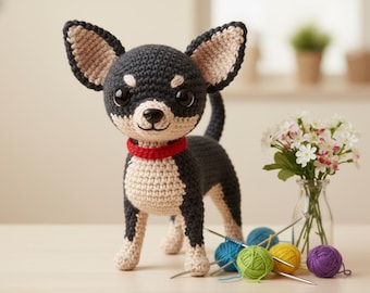 Wzór szydełkowy Amigurumi Chihuahua, wzór szydełkowy Chihuahua Szczeniak, wzór Chihuahua Amigurumi, wzór PDF Chihuahua
